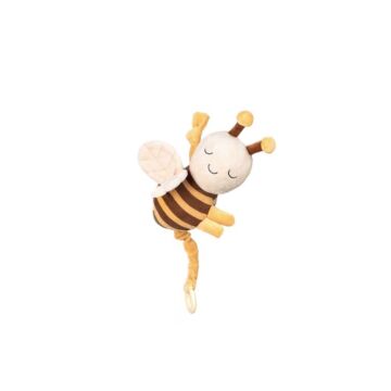 Zenélő plüss méhecske - bézs