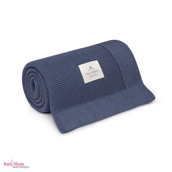 My Memi Prémium BASIC kötött bambusz takaró denim
