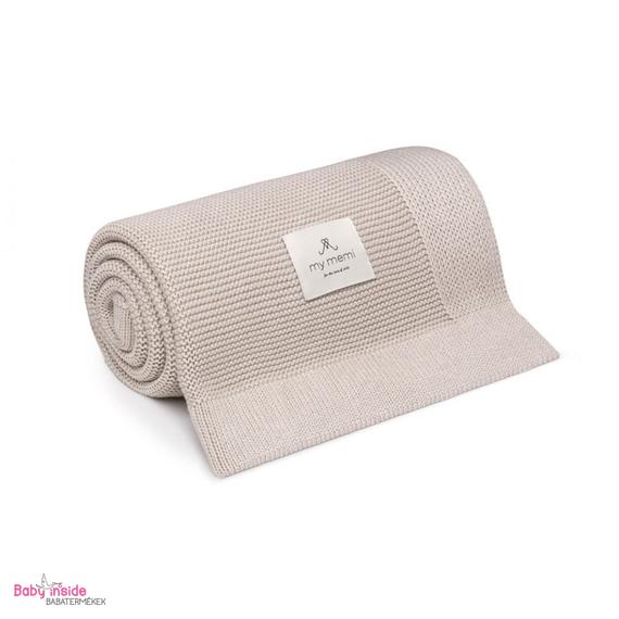 My Memi Prémium BASIC kötött bambusz takaró light beige