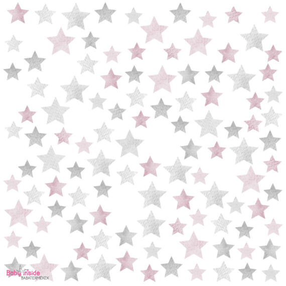 Falmatrica apró csillagok - rózsaszín-ezüst