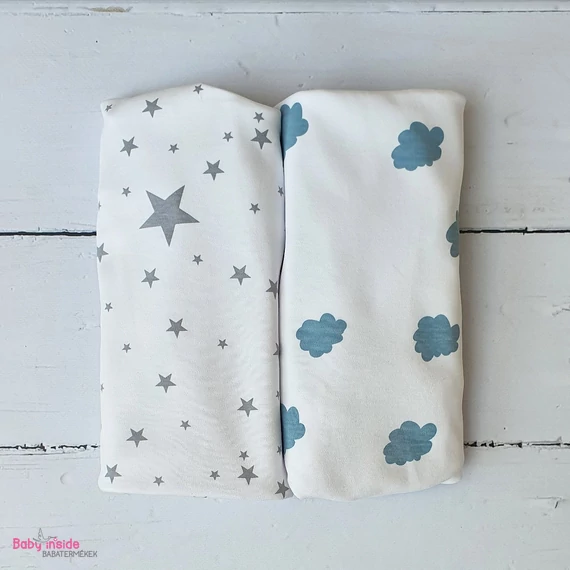 Prémium mózes lepedő 2db-os Stars & Clouds