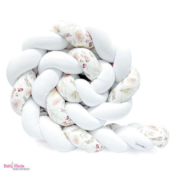 Fonott rácsvédő fehér-boho flowers 200cm