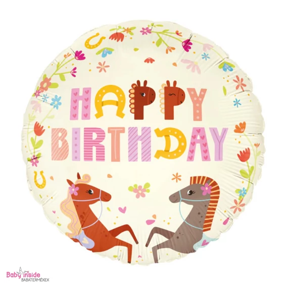 Fólia lufi vidám lovacskák Happy Birthday