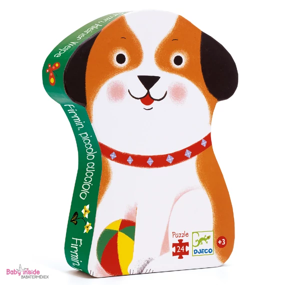 DJECO Formadobozos puzzle - Firmin, a kis kutyus, 24 db-os - Firmin, little puppy