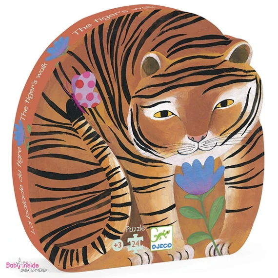 DJECO Formadobozos puzzle - A tigris sétája - The tiger's walk