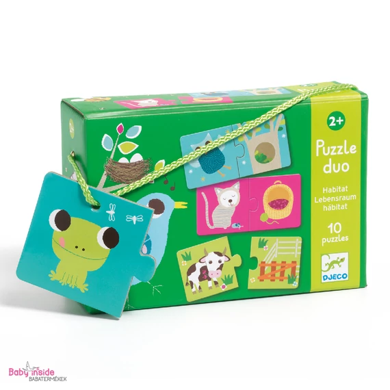 DJECO Párosító puzzle - Ki hol lakik? 20db-os