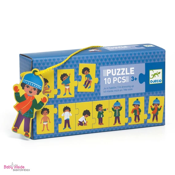 DJECO Sorozatkirakó puzzle - Öltözködés, 10 db-os - I am dressing up