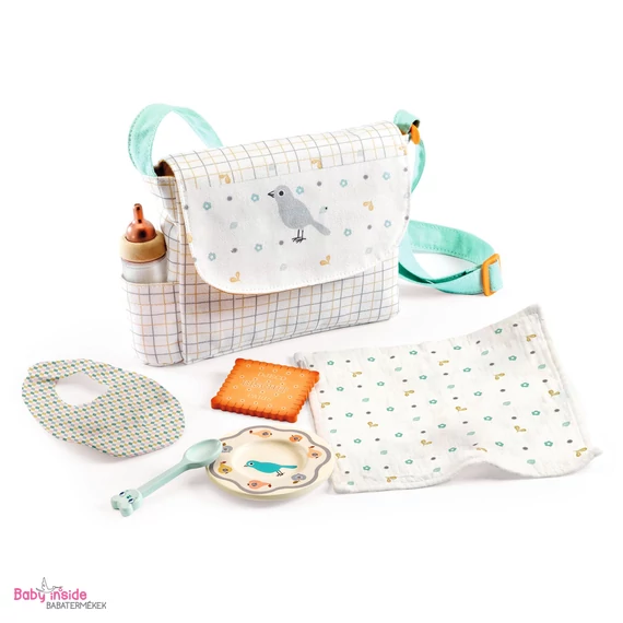 DJECO Pomea Babaetetés - Kellékek váltáskában - Mealtime set