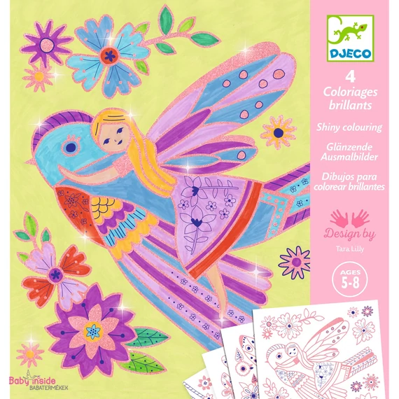 DJECO Csillámló színezők - Apró szárnyak - Little Wings