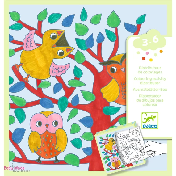 DJECO Meglepetés adagoló színező - Erdő - Coloring dispenser, Forest