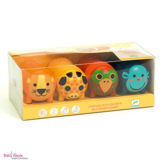 DJECO Nyomdakészlet - Szafari - Stamps for little ones - Safari animals