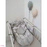 Kép 2/3 - Babafészek prémium velvet Elefáni