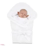 Kép 2/2 - Baby Wrap újszülött keresztelő PÓLYA hófehér