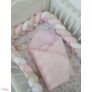 Kép 2/3 - Baby Wrap újszülött pólya prémium VELVET rózsaszín