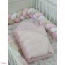 Kép 3/3 - Baby Wrap újszülött pólya prémium VELVET rózsaszín