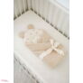 Kép 3/5 - Prémium Baby Wrap újszülött macifüles pólya Cranberry & Ivory