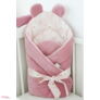Kép 2/6 - Prémium Baby Wrap újszülött macifüles pólya Daisy & Blush
