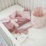 Kép 5/6 - Prémium Baby Wrap újszülött macifüles pólya Daisy & Blush