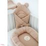 Kép 2/7 - Prémium Baby Wrap újszülött macifüles pólya PURE Sepia