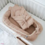 Kép 3/7 - Prémium Baby Wrap újszülött macifüles pólya PURE Sepia