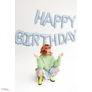 Kép 2/2 - Fólia lufi felirat Happy Birthday - világoskék
