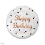 Kép 1/2 - Fólia lufi fehér Happy Birthday
