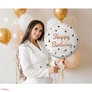 Kép 2/2 - Fólia lufi fehér Happy Birthday