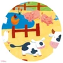 Kép 4/5 - DJECO formadobozos puzzle - Bocik és tehenek 24db-os