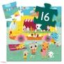 Kép 3/5 - DJECO formadobozos mini puzzle - Fagyiskocsi 16-db-os