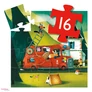 Kép 4/5 - DJECO formadobozos mini puzzle - Tűzoltóautó 16-db-os