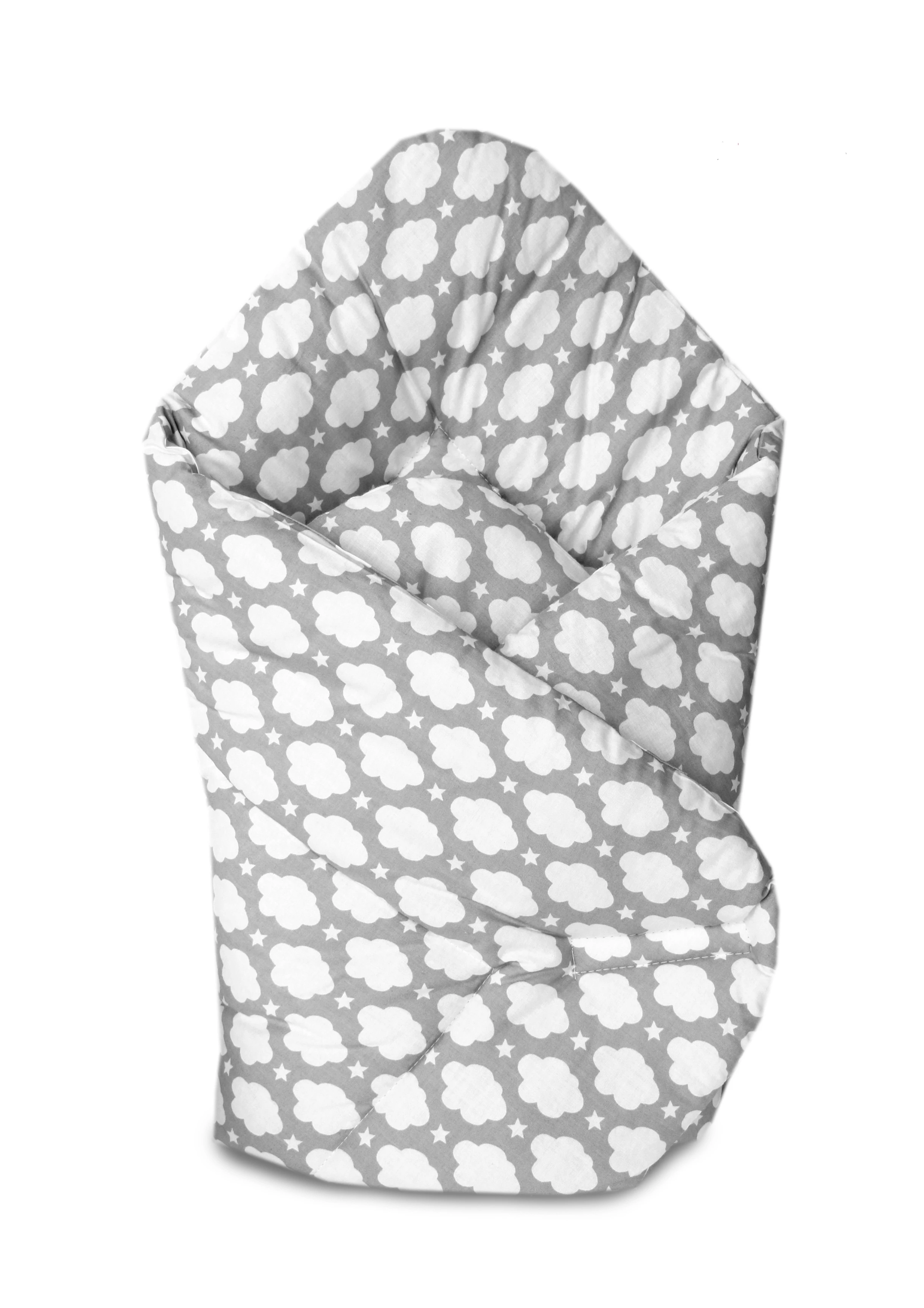 Baby Wrap újszülött KÓKUSZPÓLYA szürke felhőcskés