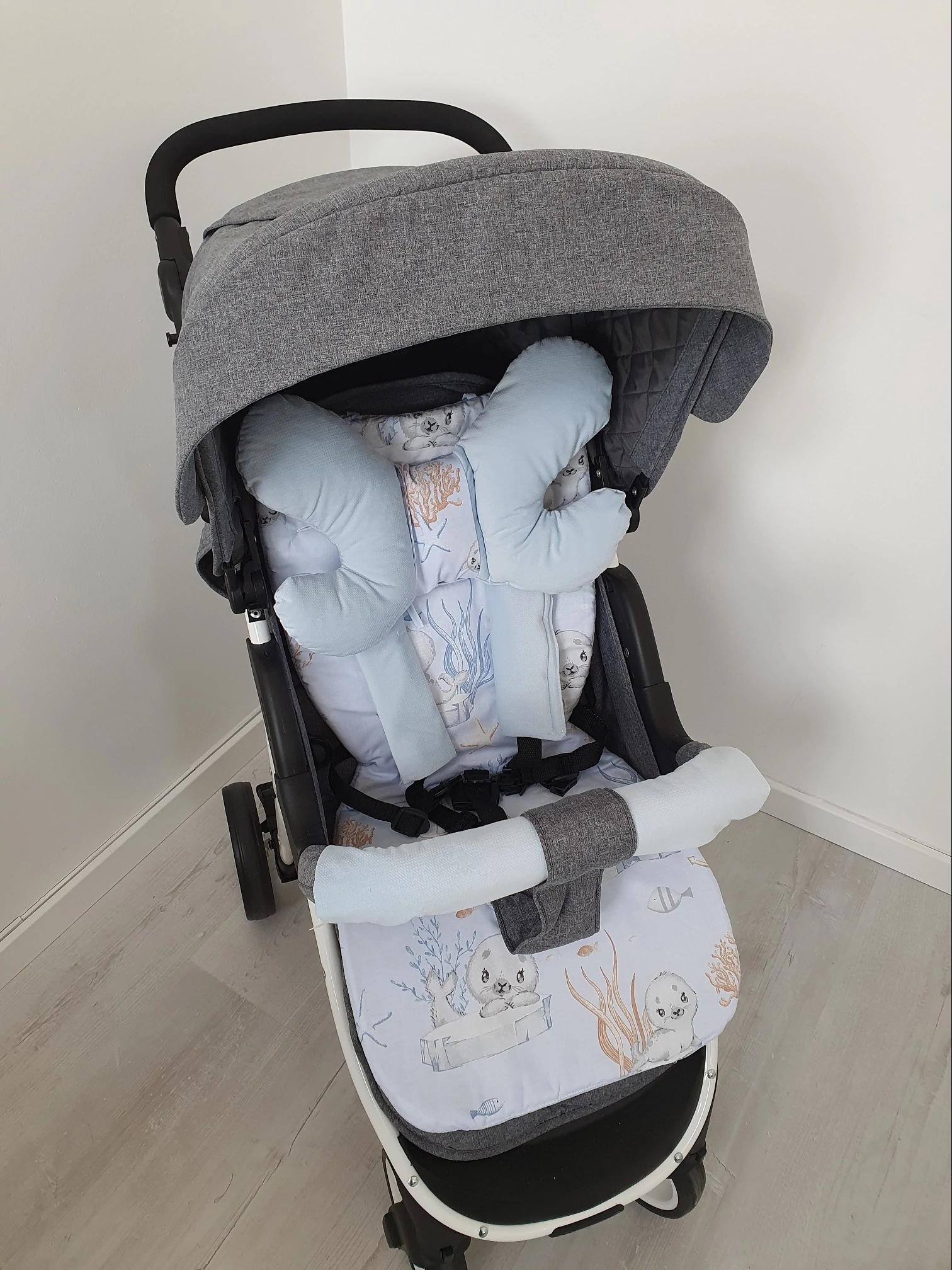 Babakocsi betét szett prémium velvet + Fókamóka