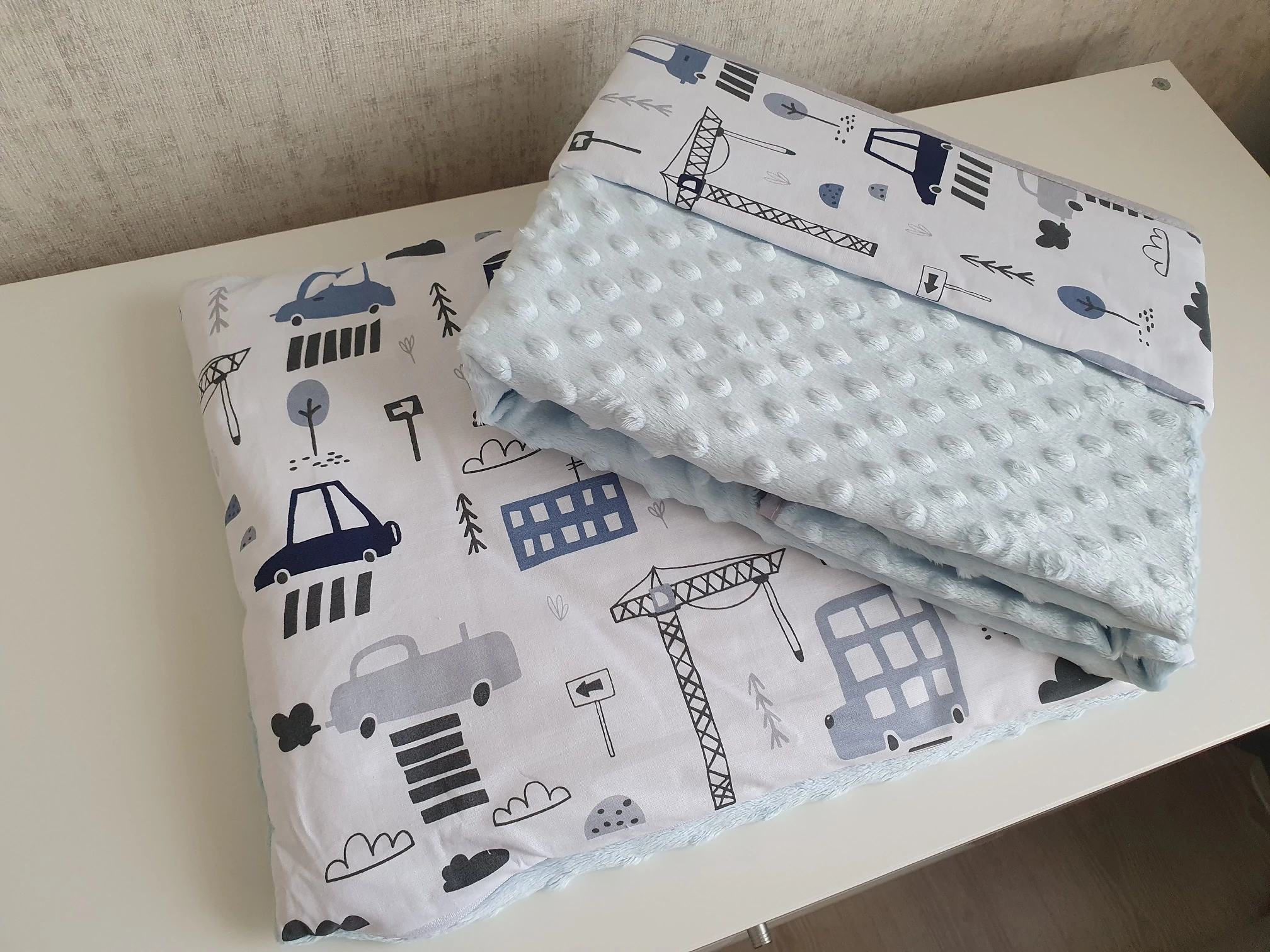 Ágynemű garnitúra 2 részes pamut+minky Metropolis