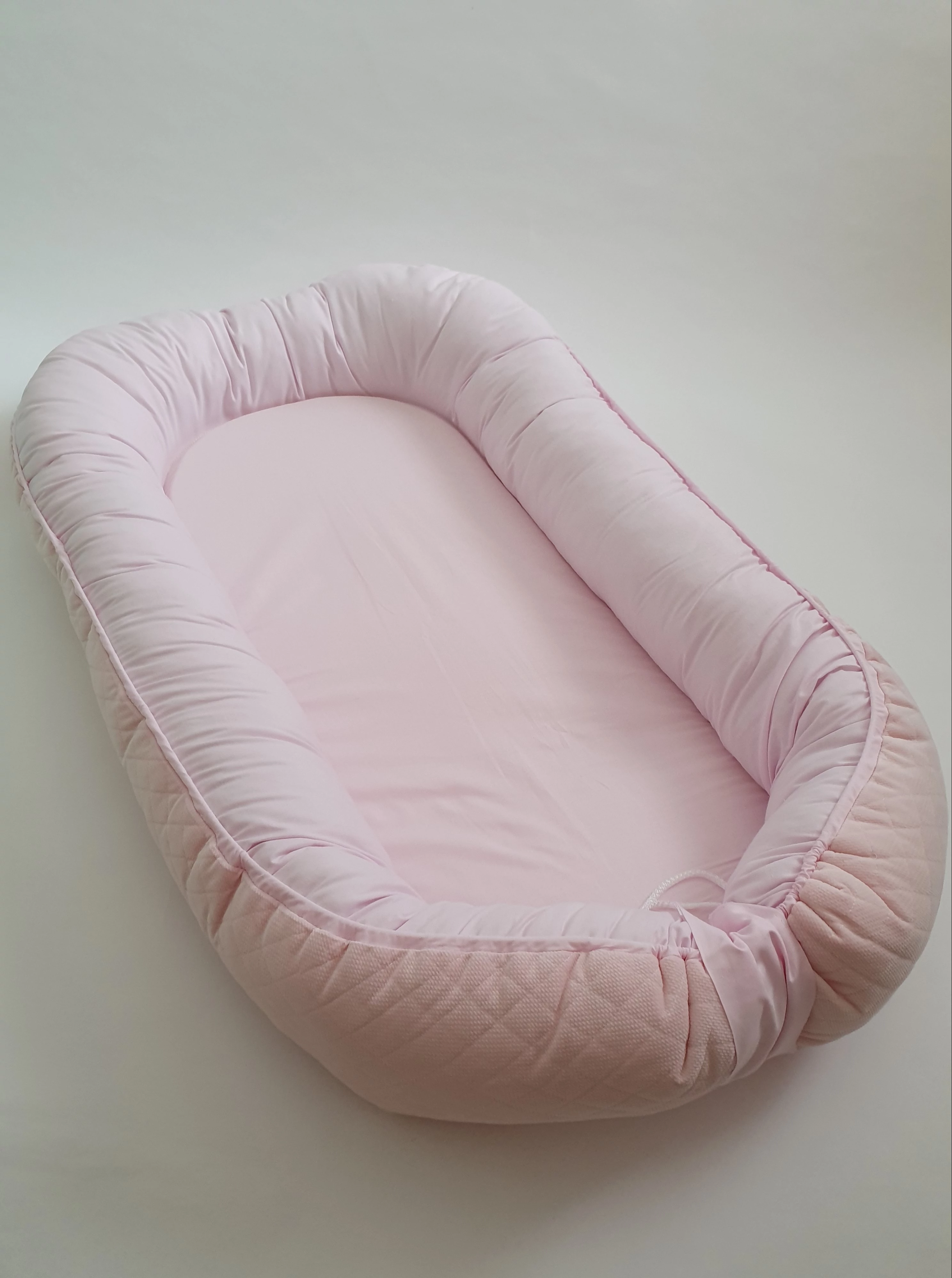 Babafészek prémium VELVET rózsaszín