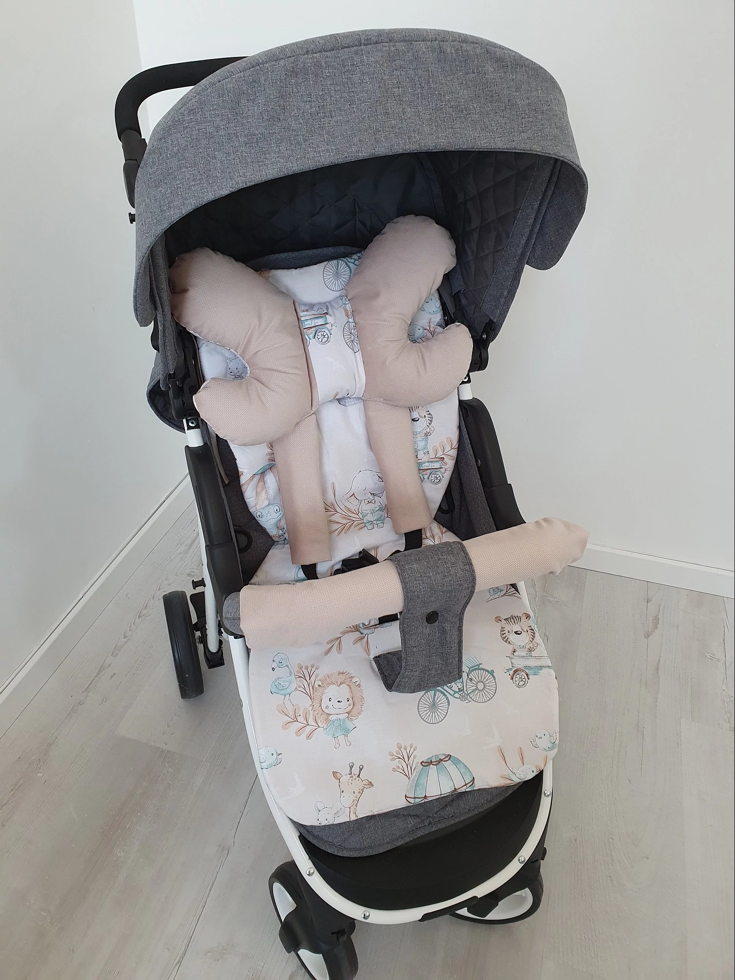 Babakocsi betét szett prémium velvet + Zoolandia