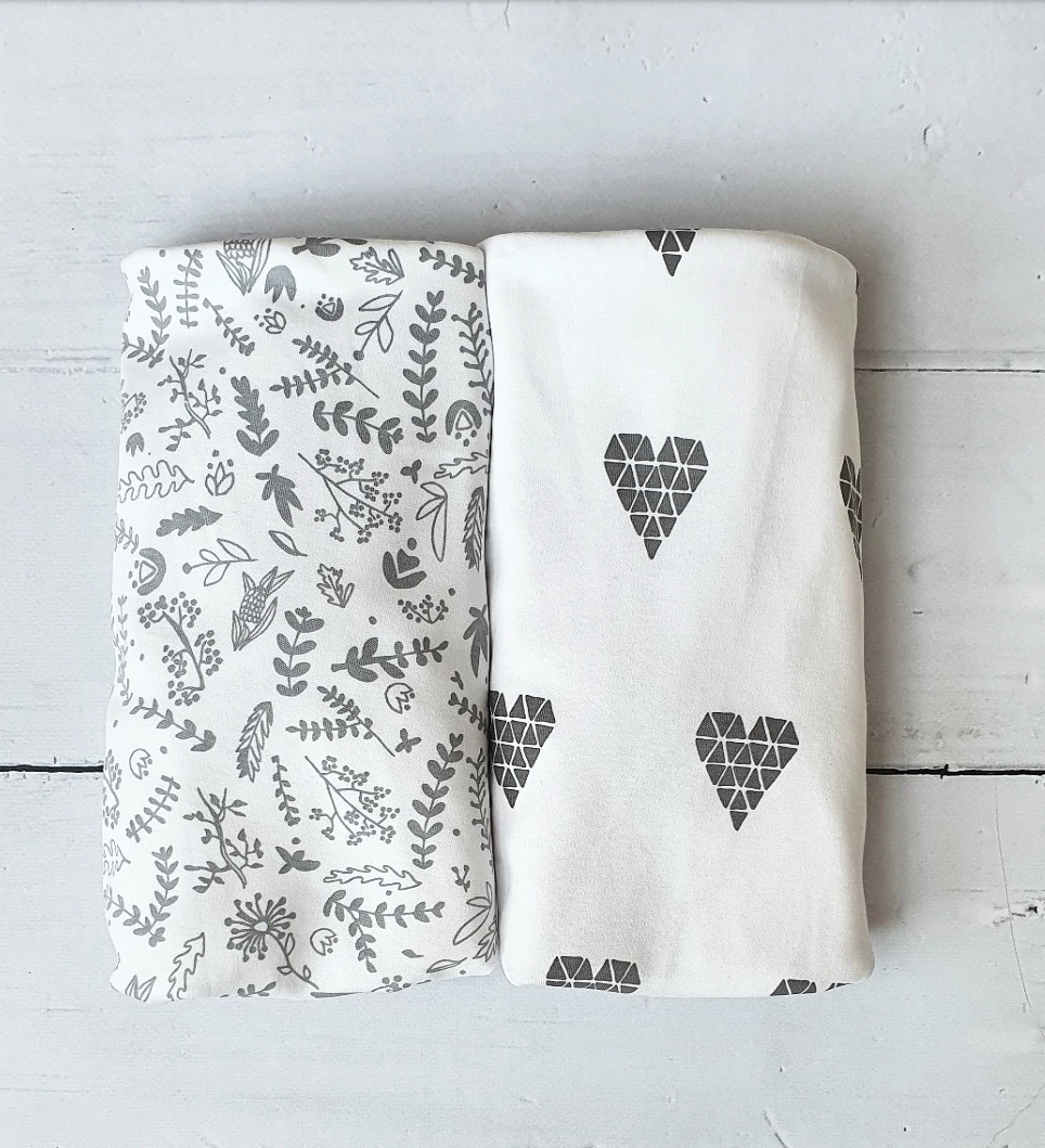 Prémium mózes lepedő 2db-os Botanic & Hearts