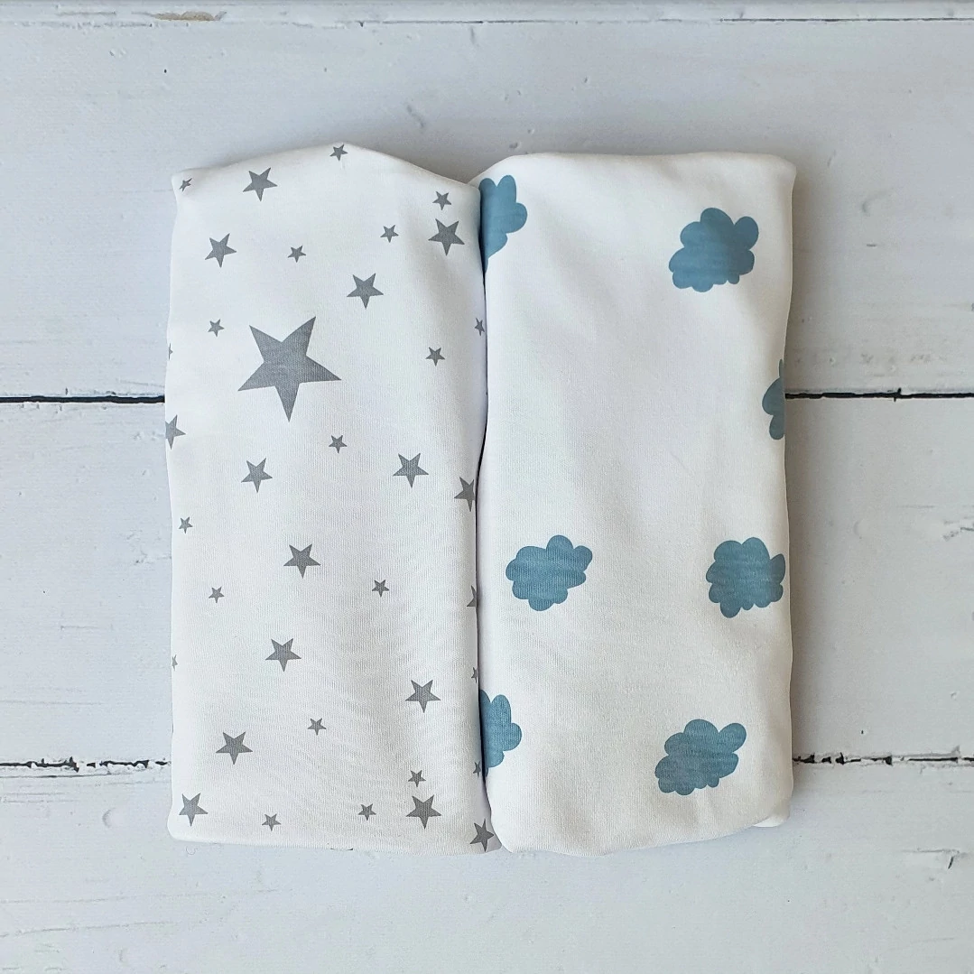 Prémium mózes lepedő 2db-os Stars & Clouds
