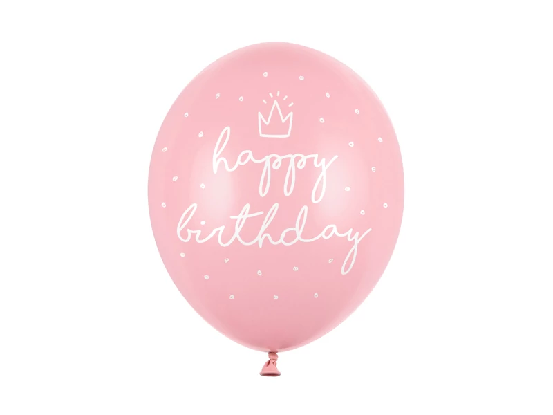 Lufi csomag Happy Birthday pasztell rózsaszín