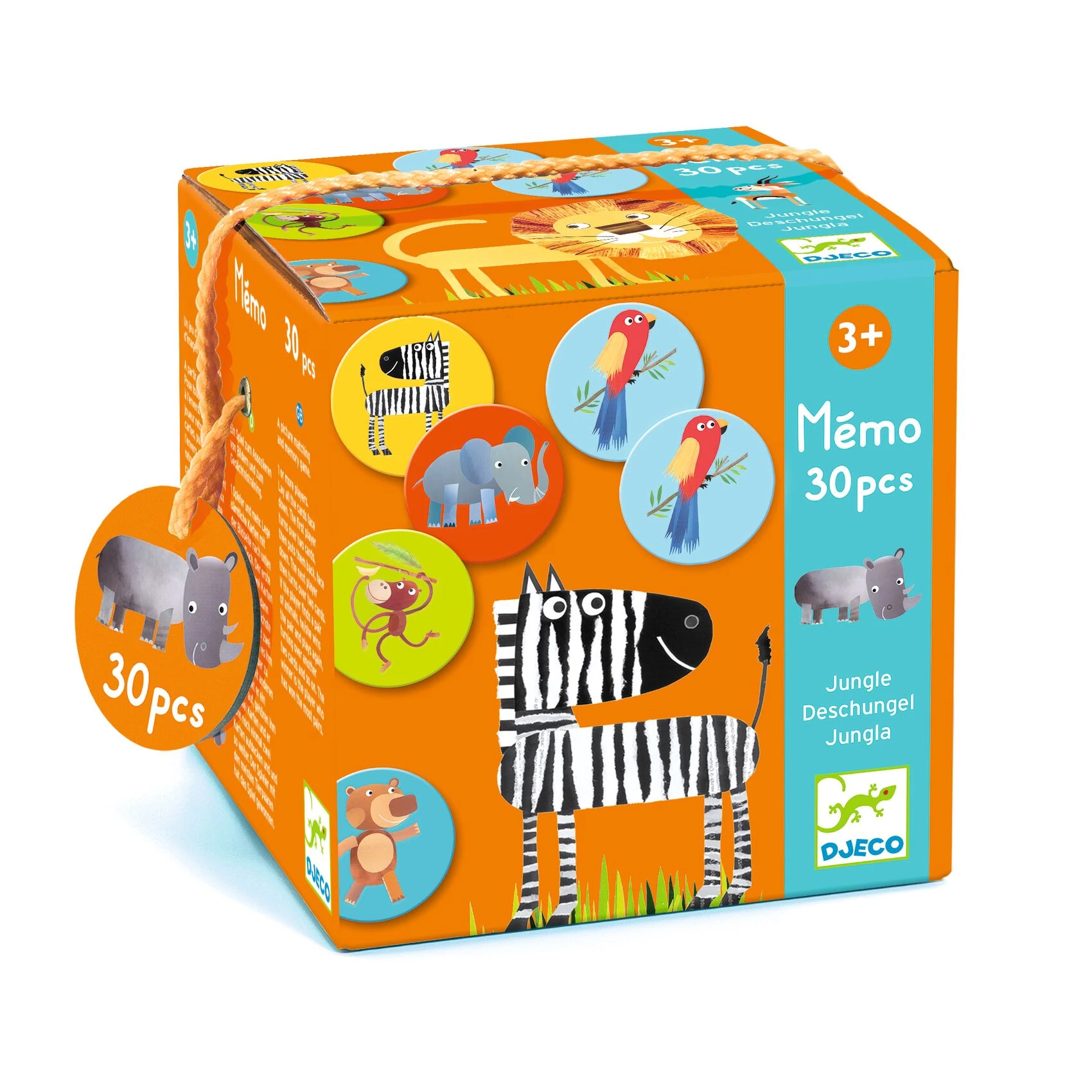 DJECO Memóriajáték - Dzsungelben, 30 db-os - Jungle