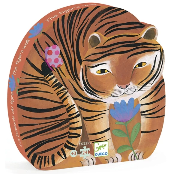 DJECO Formadobozos puzzle - A tigris sétája - The tiger's walk