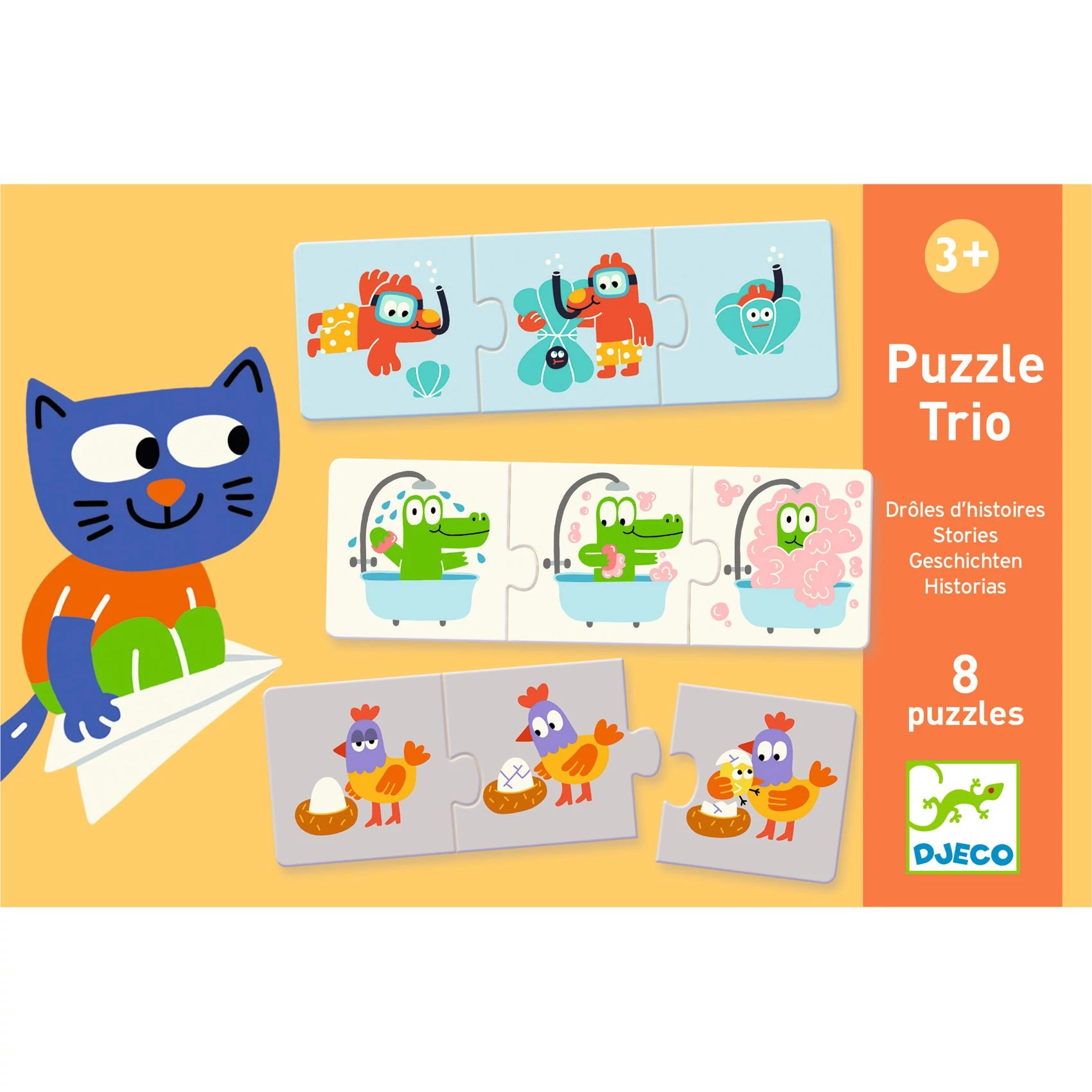 DJECO Párosító puzzle - Kis mesék - Stories puzzle trio