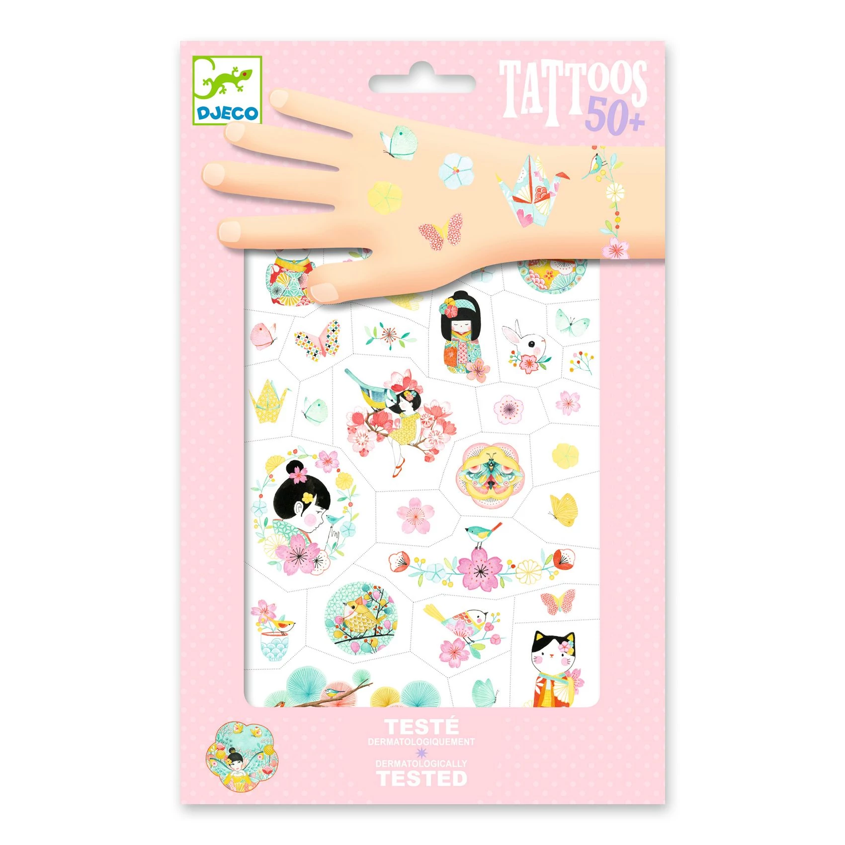 DJECO Tetováló matricák - Cseresznyevirágzás - Sakura