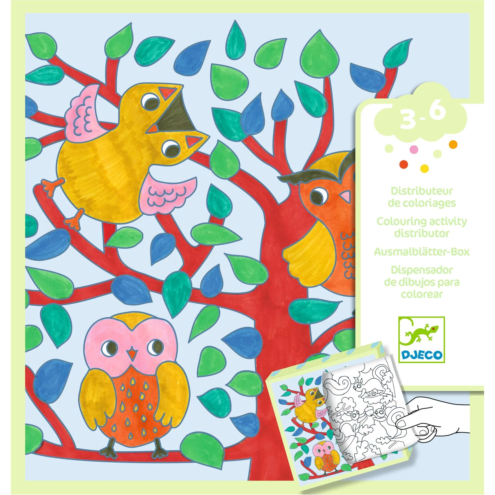 DJECO Meglepetés adagoló színező - Erdő - Coloring dispenser, Forest