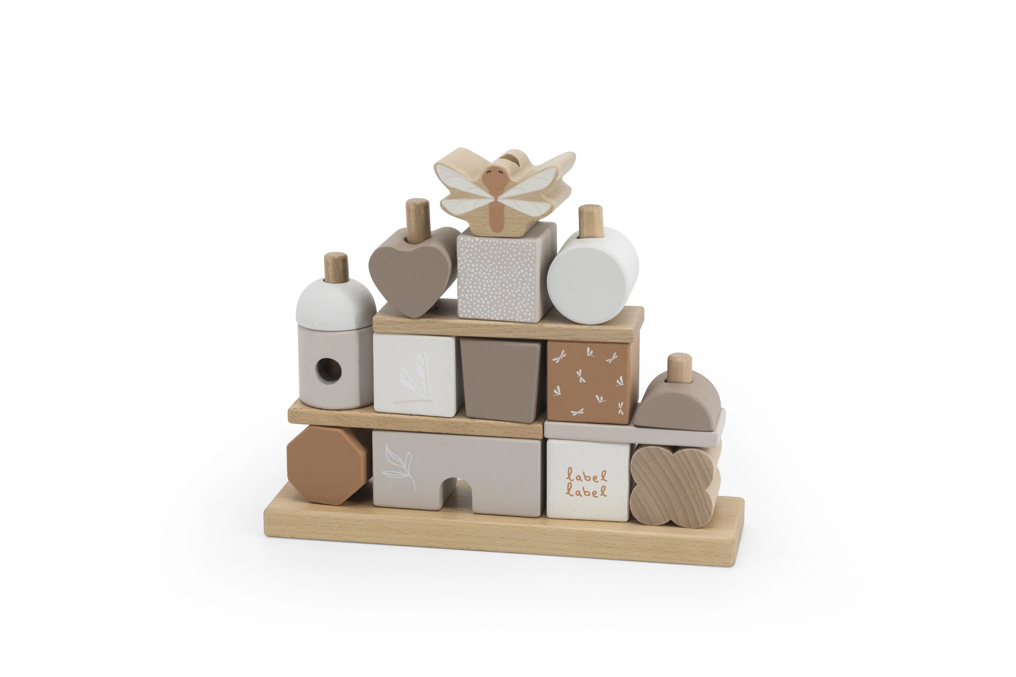 Label Label fa montesszori rudas formaépítő nugát